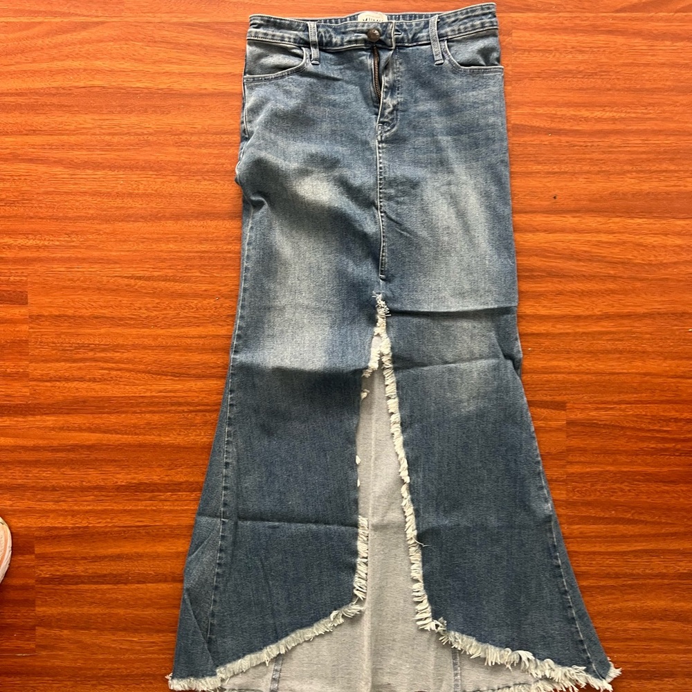 Show Me Your MuMu Denim Maxi Skirt